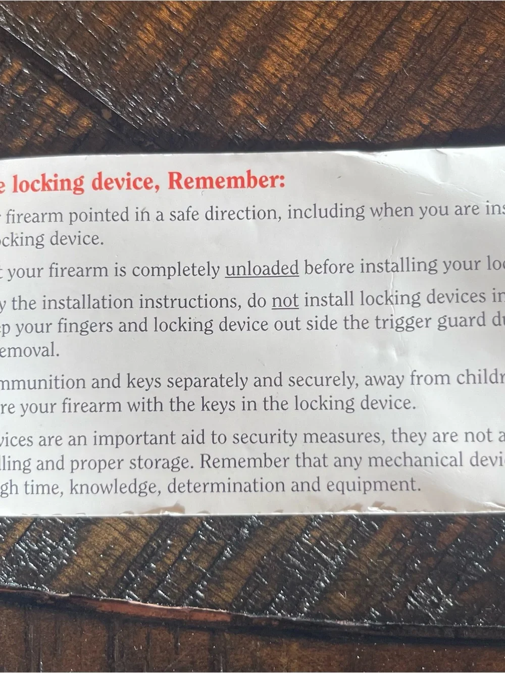 Ruger Cable Gun Lock